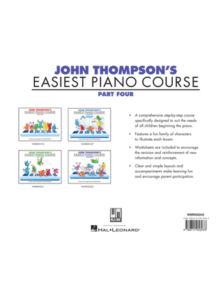 Easiest Piano Course Volume 4 - John Thompson - Partition - Piano