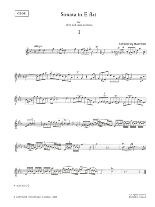 Sonate En Mib Maj. - Hautbois et B.C. - Carl Ludwig Matthes