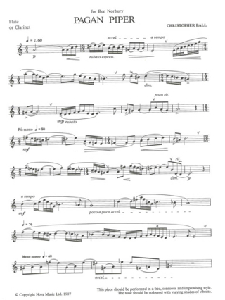 Pagan Piper - christopher Ball - Partition - Flûte traversière