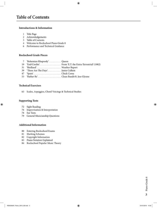 Rockschool Piano Grade 8 - 2019 - Partition - Pop / Rock