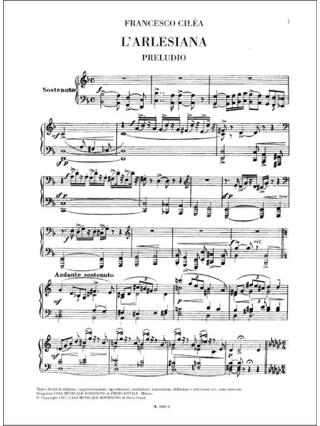 L'Arlesiana - Francesco Cilea - Partition - Opéras