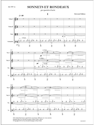 Sonnets et rondeaux - Giovanni Sollima - Partition - Grand format