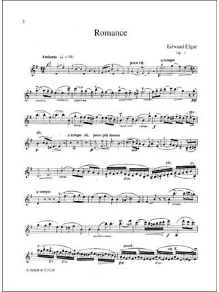 10 pieces for Violin and Piano - Vol. 1 - ELGAR - Partition - Violon