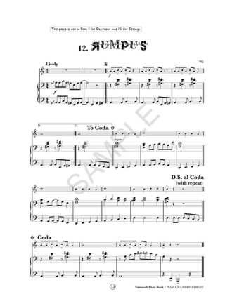 Vamoosh Flute Book 1 Piano Accompaniment - Gregory Thomas - Partition