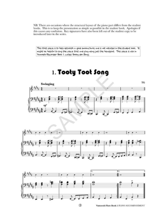 Vamoosh Flute Book 1 Piano Accompaniment - Gregory Thomas - Partition