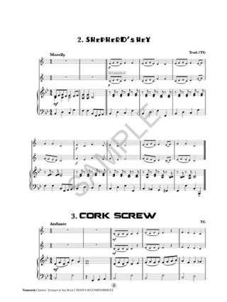 Vamoosh Clarinet, Trumpet & Sax Book 2 Piano Acc. - Thomas Gregory