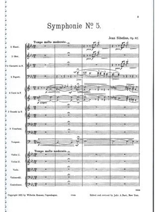 Symphonie n° 5 op. 82 - Score - SIBELIUS - Partition - Grand format