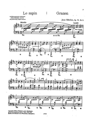 Le Sapin - SIBELIUS - Partition - Piano
