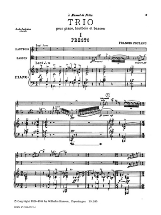 Trio 1926 - POULENC - Partition - Trios