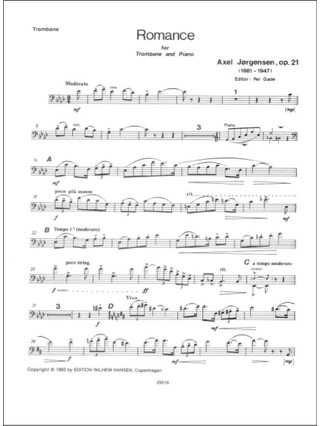 Romance - Trombone - Axel Jorgensen - Partition - Trombone