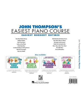First Nursery Rhymes - John Thompson - Partition - Piano