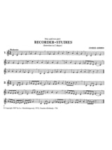 Recorder studies - James Arden - Partition - Flûte à bec