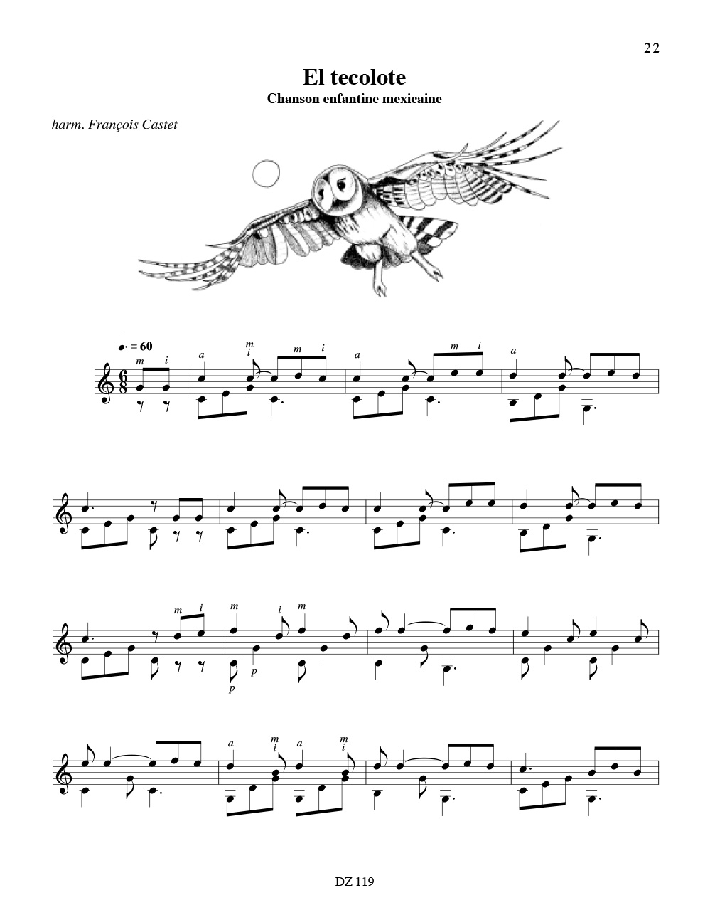 Ma guitare part en voyage - François Castet - Partition - Guitare