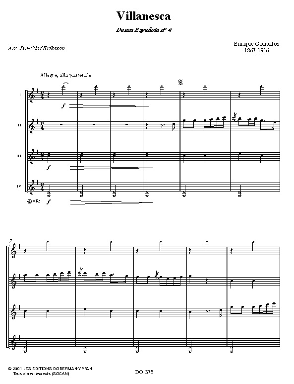 Danses espagnoles Nos 4 & 6 - GRANADOS - Partition - Guitare