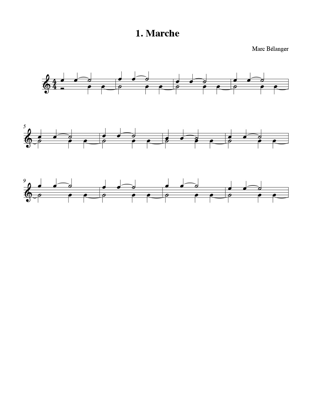 Piécettes - Marc Bélanger - Partition - Guitare