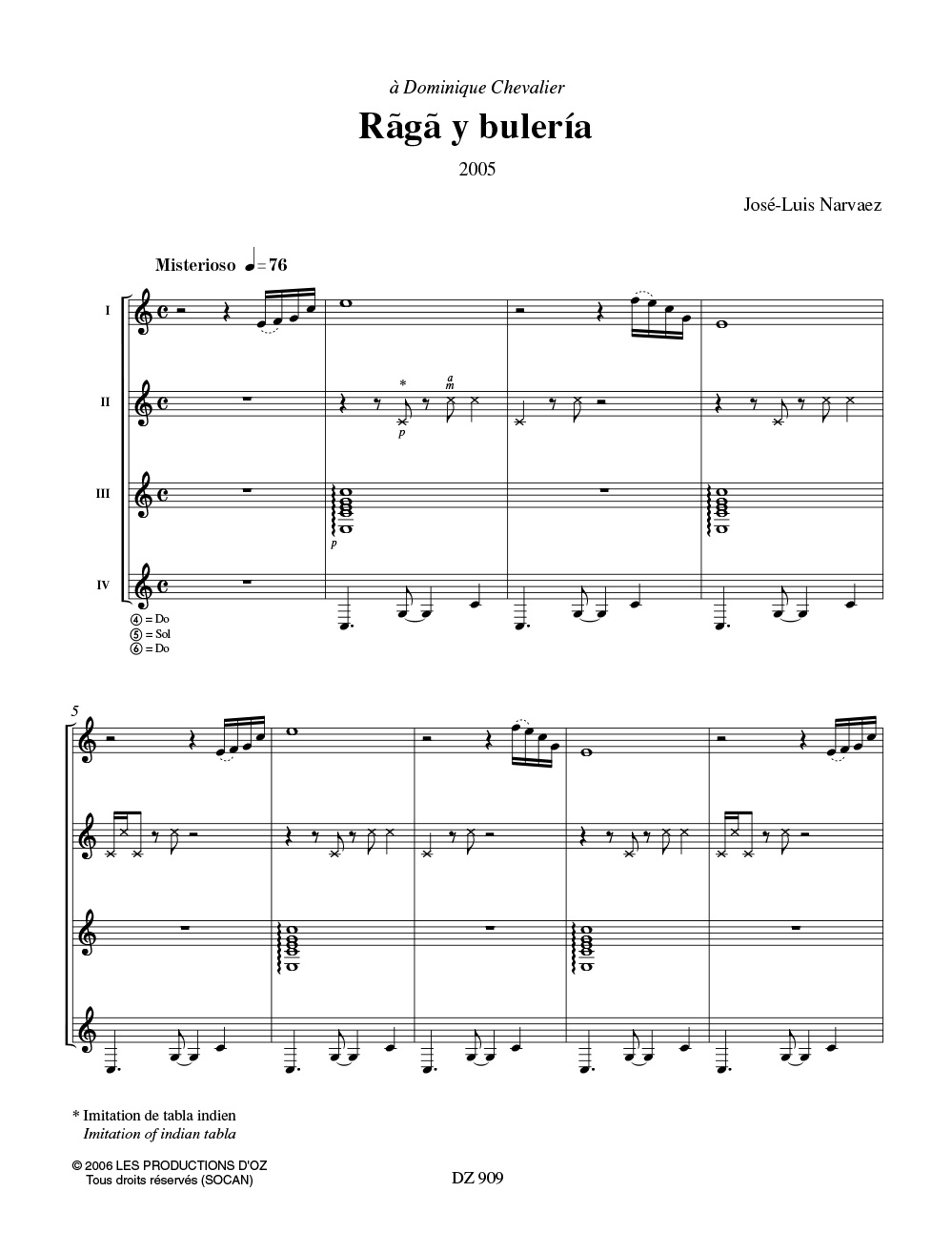 Raga y buleria - José-Luis Narvaez - Partition