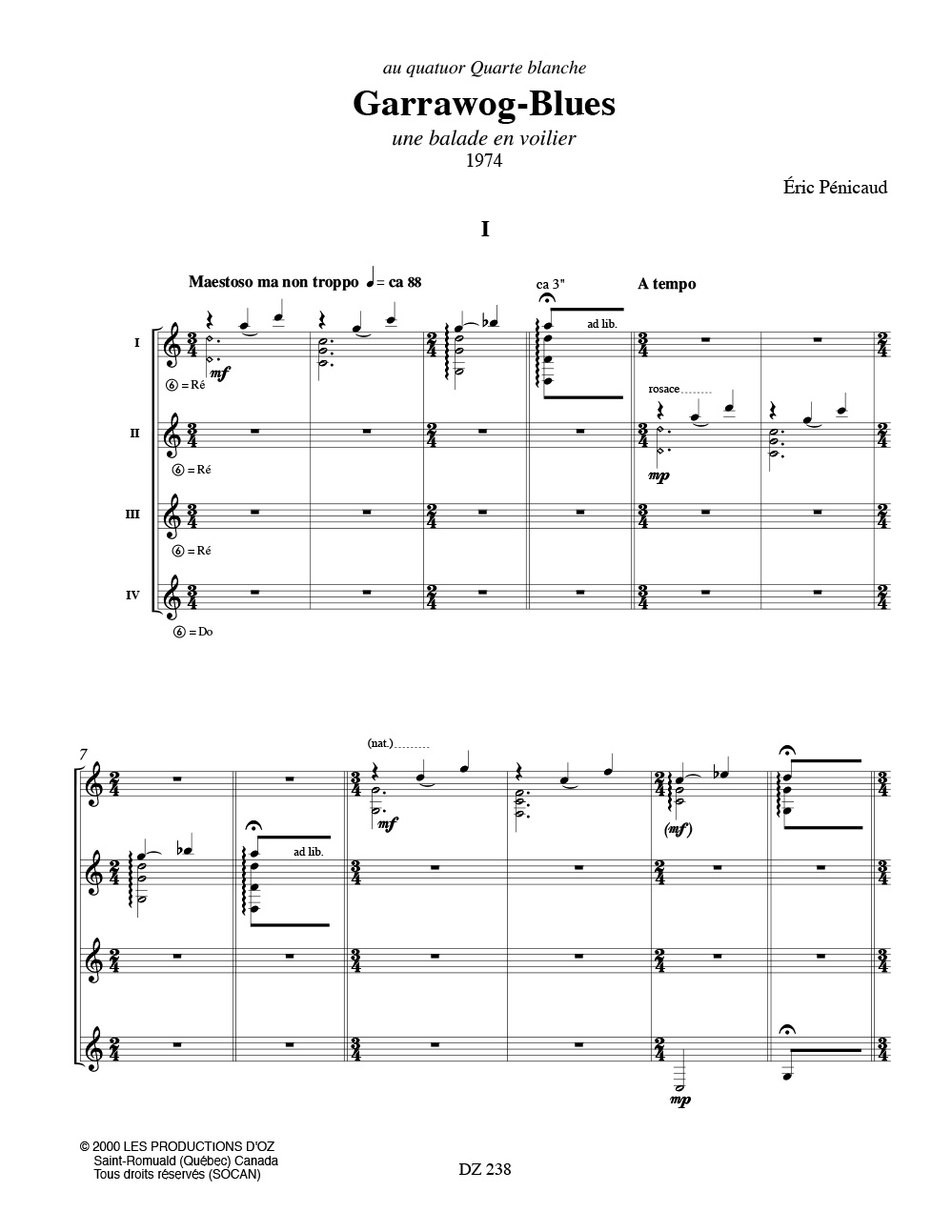 Garrowog-Blues - Eric Pénicaud - Partition