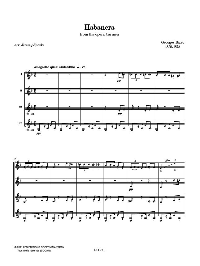 Selections From Carmen Vol 1 - BIZET - Partition