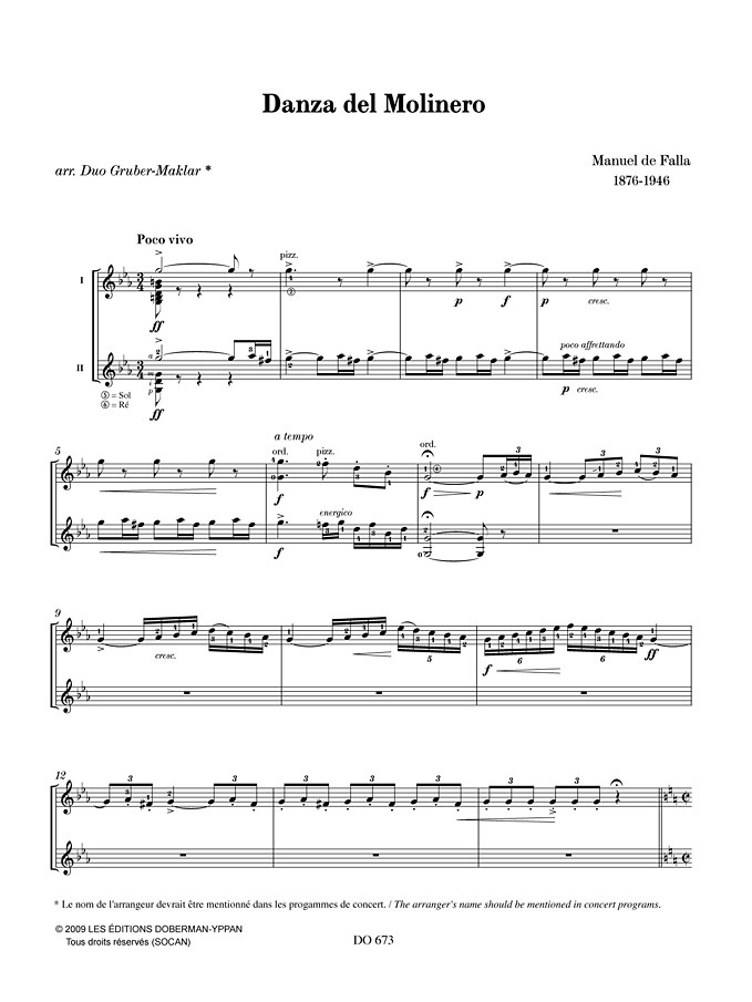 Danza del Molinero, El Circulo Magico - DE FALLA - Partition - Guitare