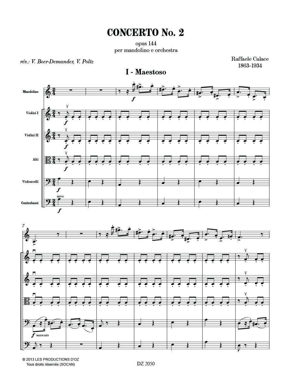 Concerto N°2 - Raffaele Calace - Partition