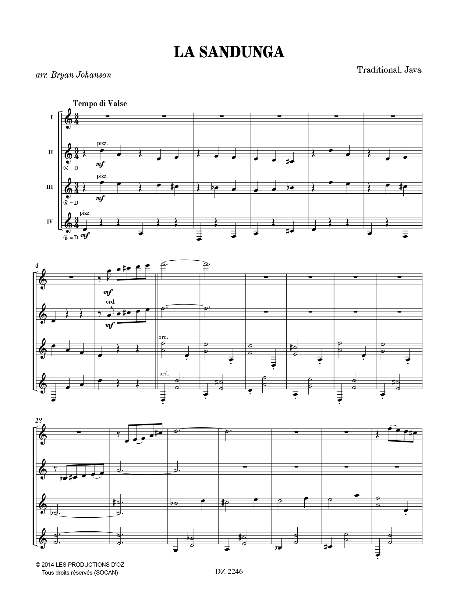 La Sandunga - Traditionnel - Partition - Guitare