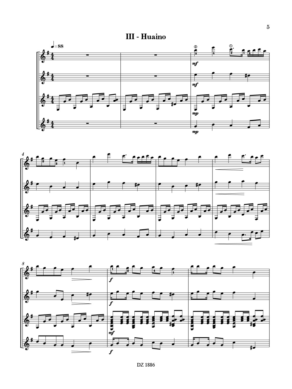 Guarani Suite - Patrick Bournet - Partition - Guitare
