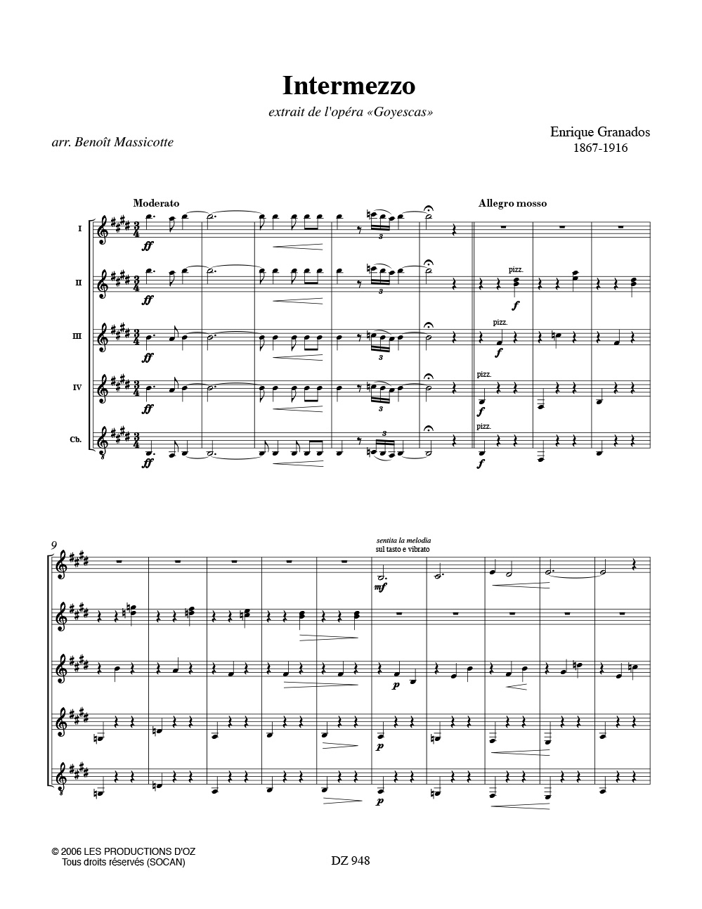 Intermezzo - Orchestre de Guitares - GRANADOS - Partition - Guitare