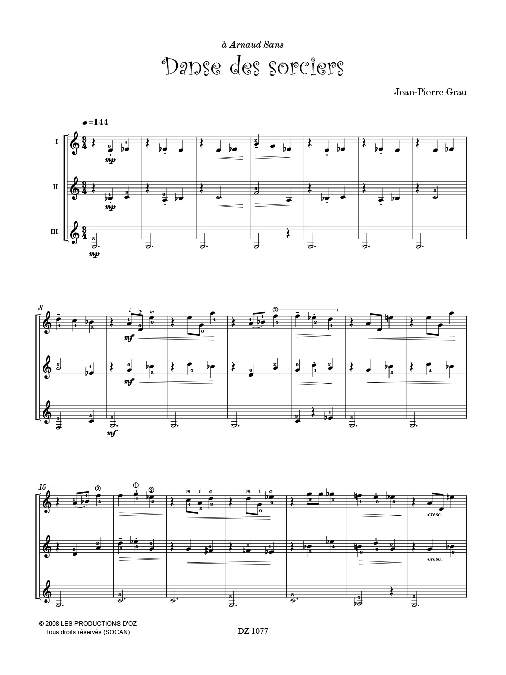 Escales en Trio, Vol. 2 - Jean-Pierre Grau - Partition - Guitare