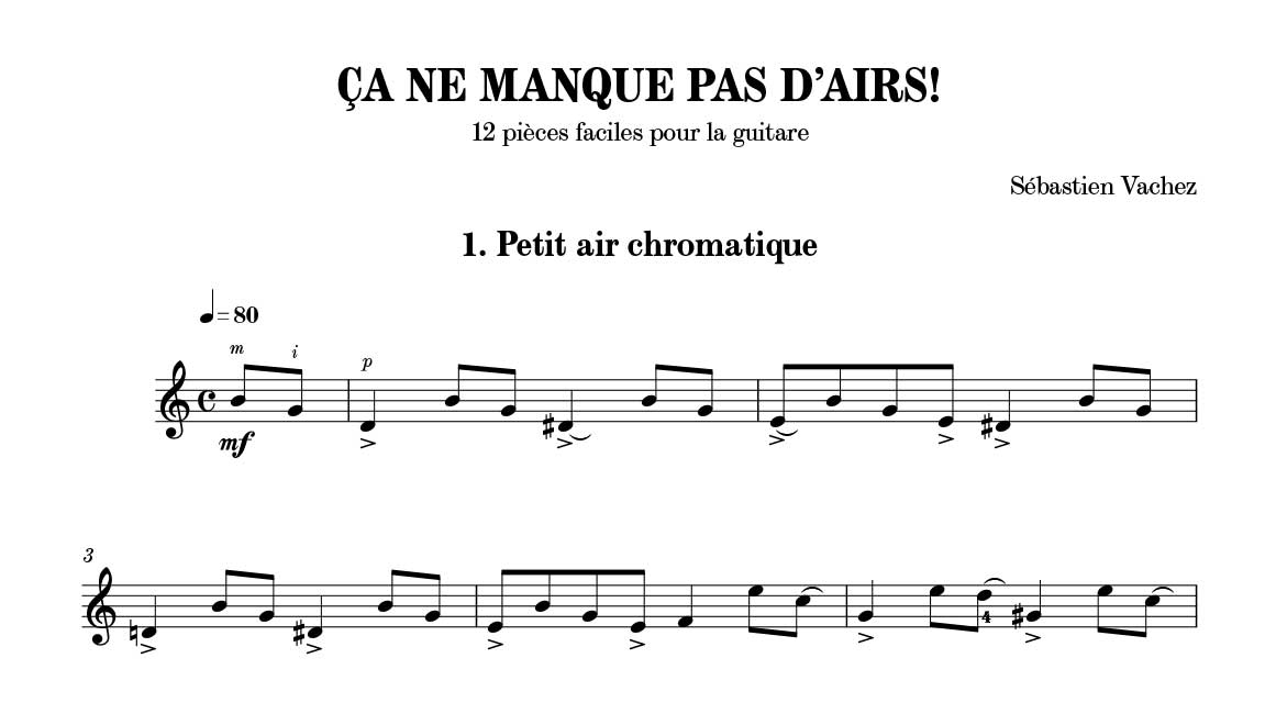 Ça ne manque pas d'airs ! - Sébastien Vachez - Partition