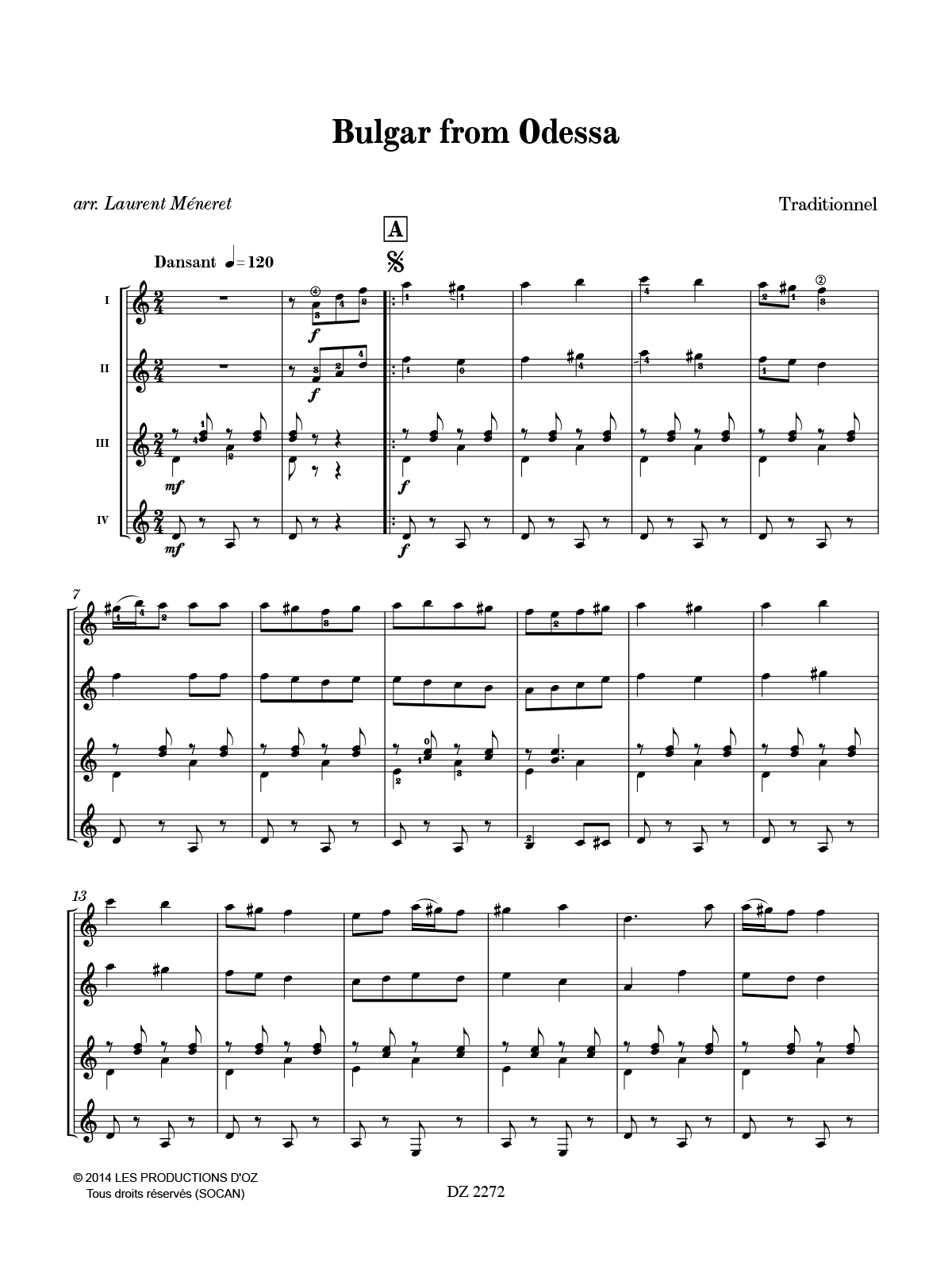 2 Mélodies Klezmer - Laurent Méneret - Partition