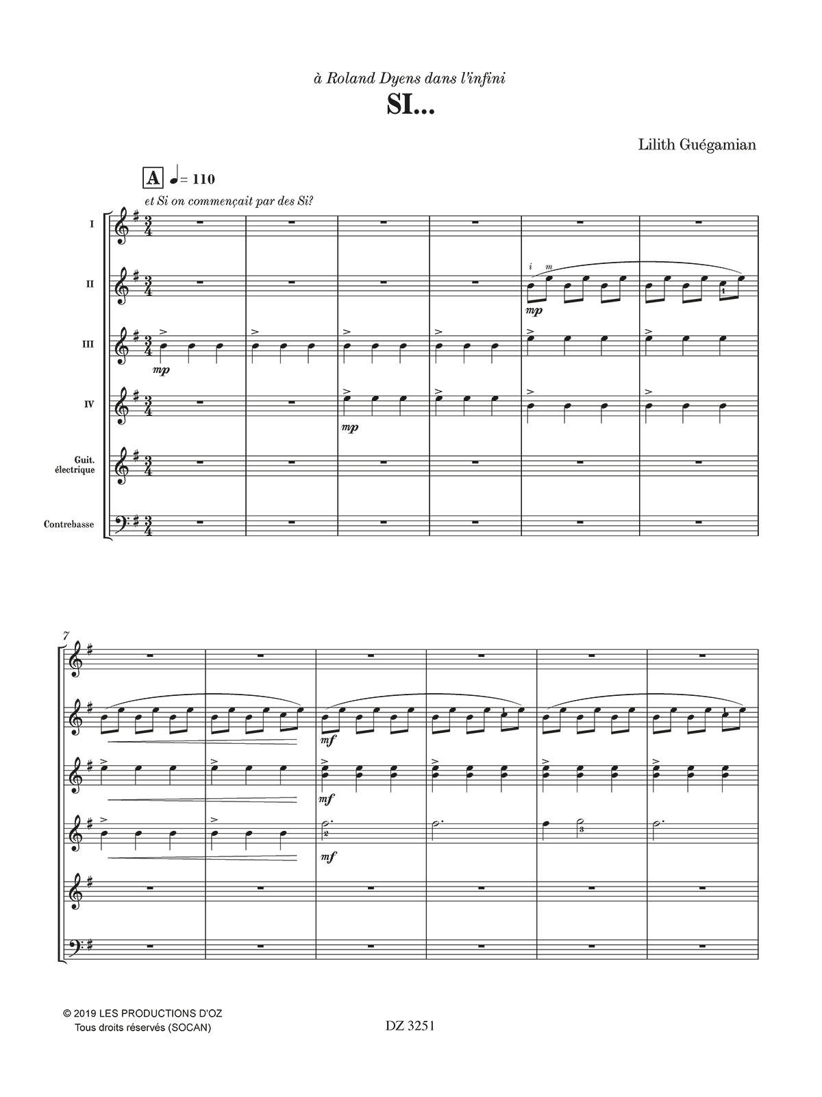 Si... - Lilith GUÉGAMIAN - Partition