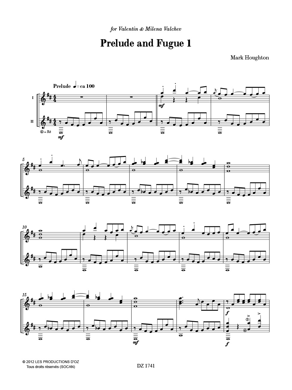 4 Préludes et fugues - Mark Houghton - Partition - Guitare