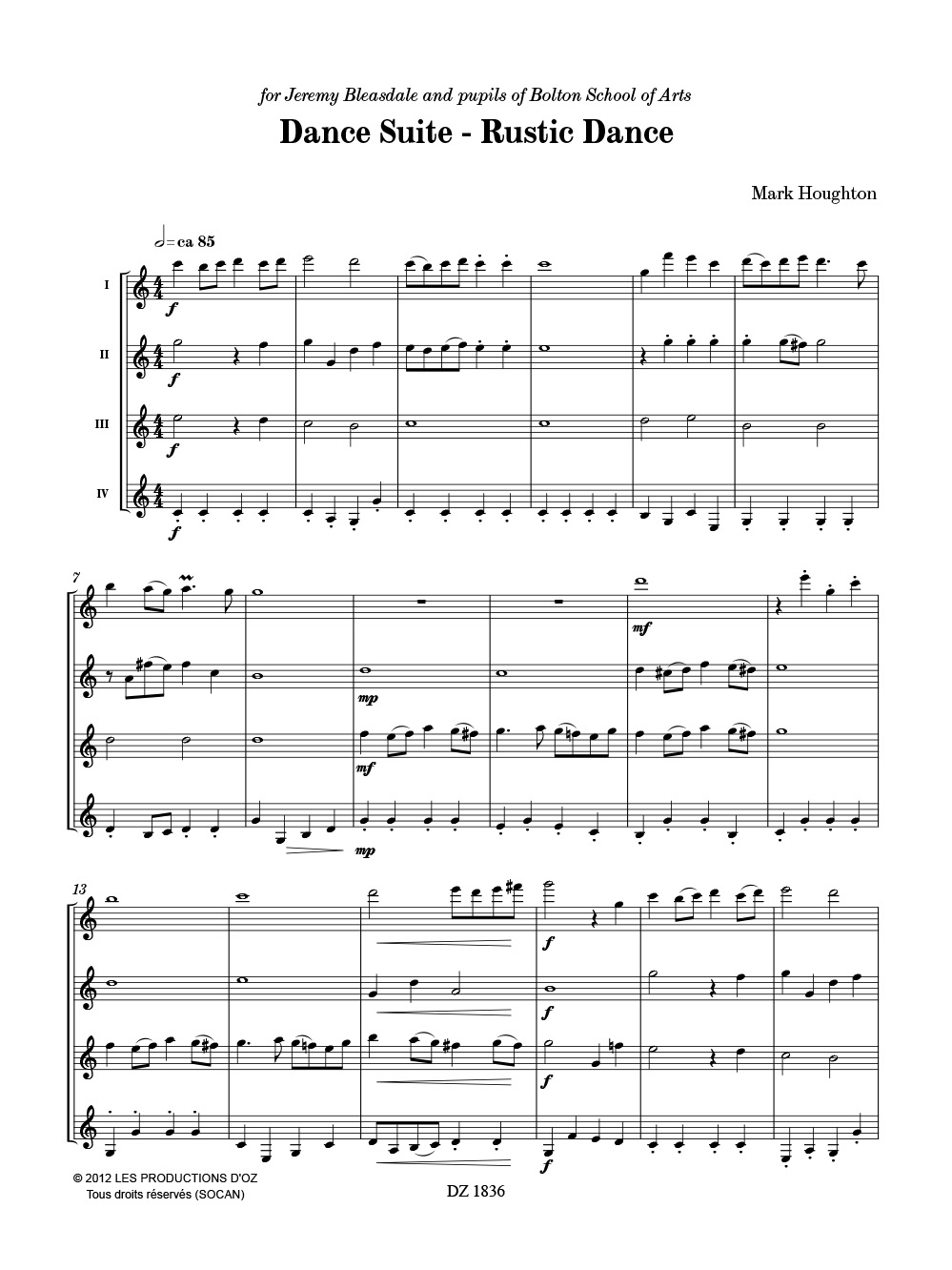 Dance Suite - Rustic dance - Mark Houghton - Partition