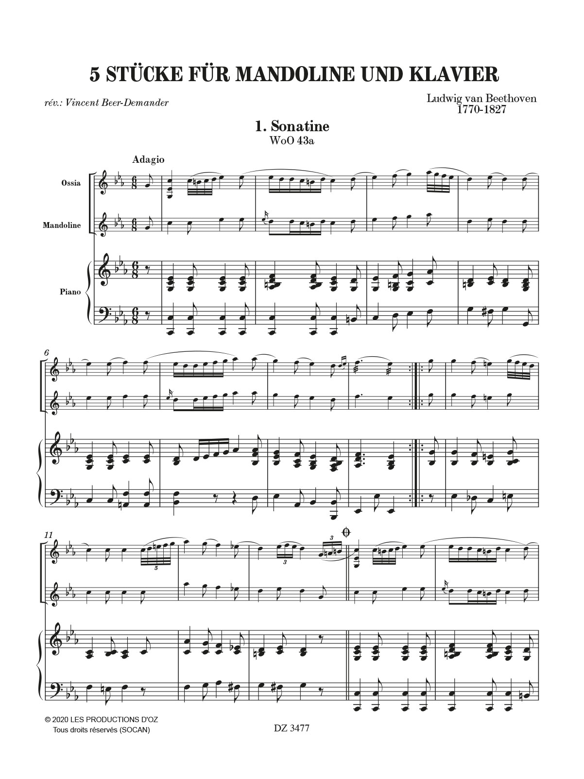 5 Stücke - BEETHOVEN - Partition