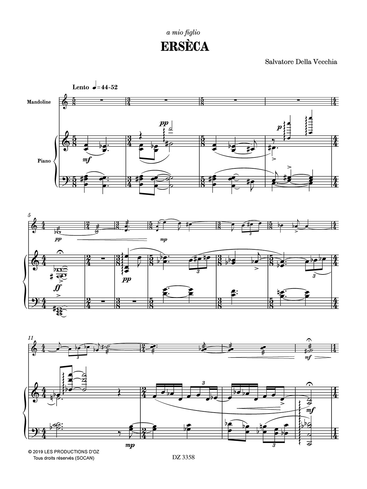 Ersèca - Salvatore Della VECCHIA - Partition