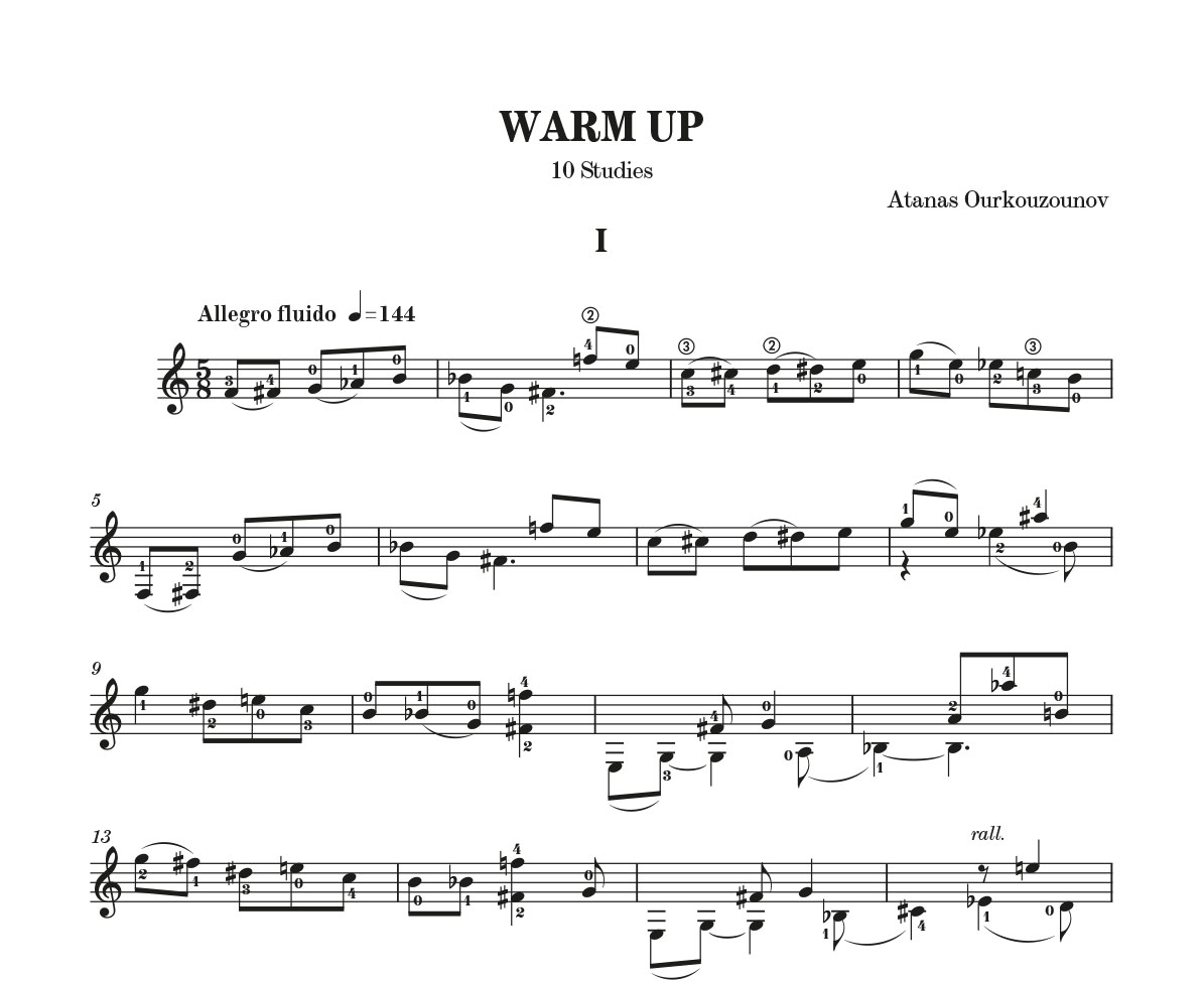 Warm up - Atanas Ourkouzounov - Partition