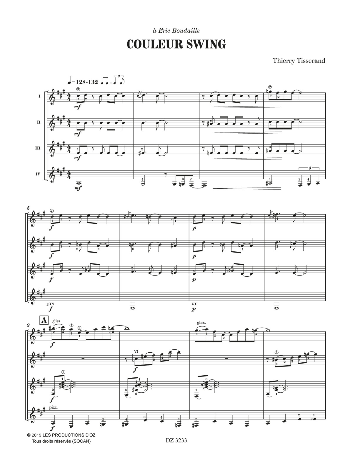 Couleur Swing - TISSERAND - Partition - Guitare