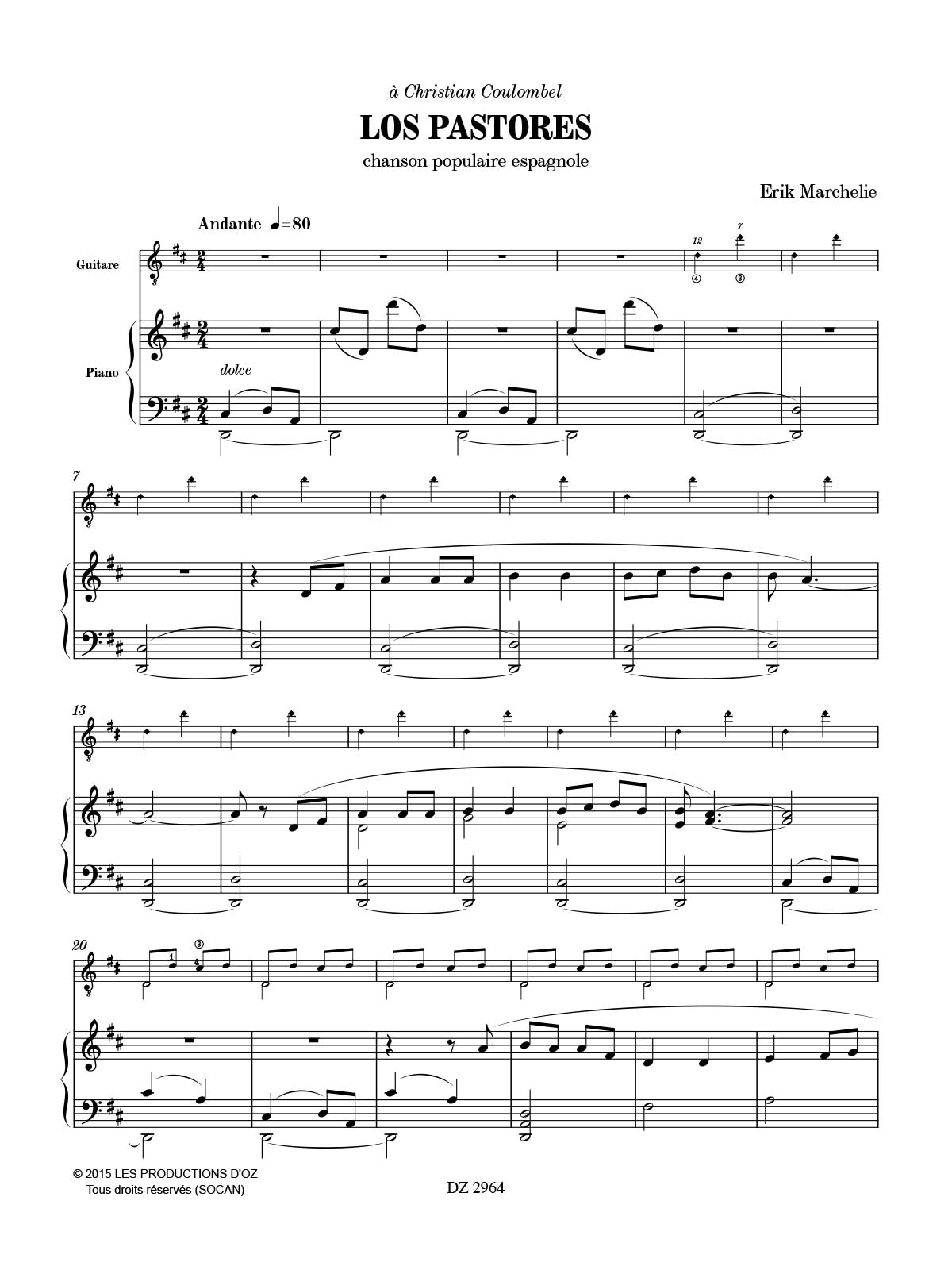 Los Pastores - Erik Marchelie - Partition