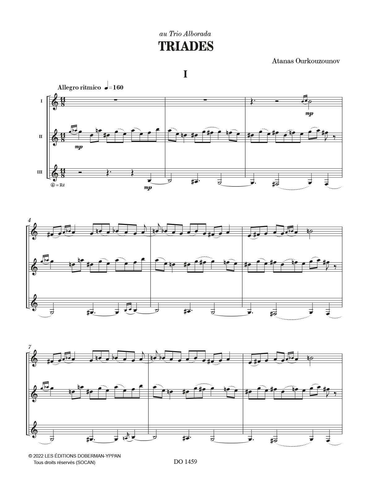 Triades - Ourkouzounov Atanas - Partition - Guitare