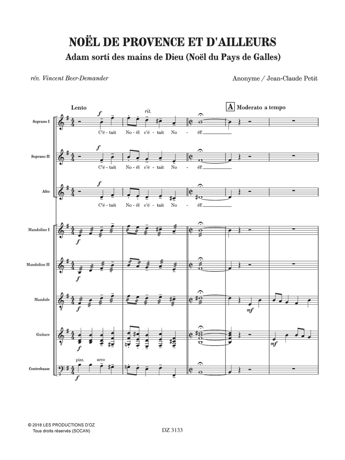 Sorti des mains de Dieu - Jean-Claude Petit - Partition - Chœur