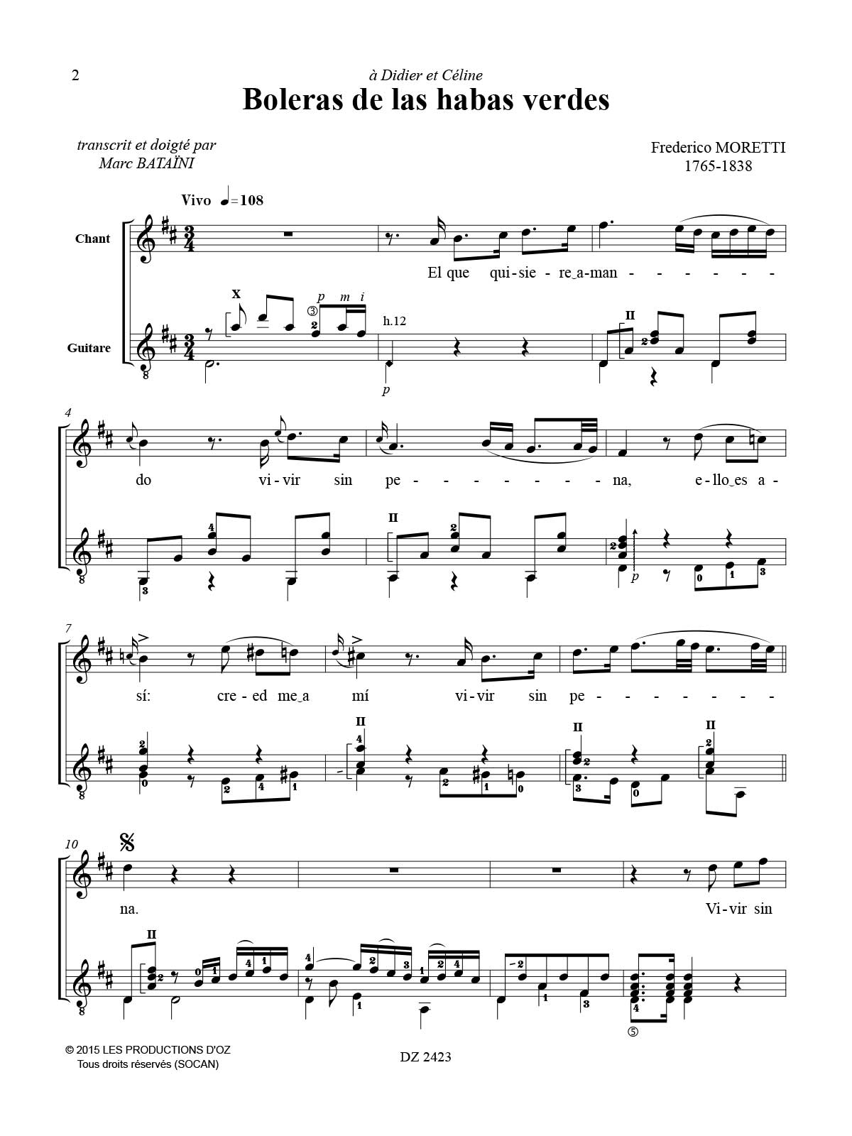Canciones españolas y americanas del siglo XIX, Vol. 1 - Partition