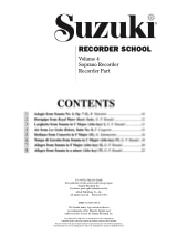 Recorder school - Volume 4 - Soprano part - SUZUKI - Partition