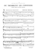 Ou Tremblent les Contours - Tristan Murail - Partition - Alto