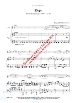 Elegy - Richard Lane - Partition - Violon