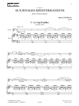 Aux Rivages Méditerranéens - Maurice Journeau - Partition - Violon