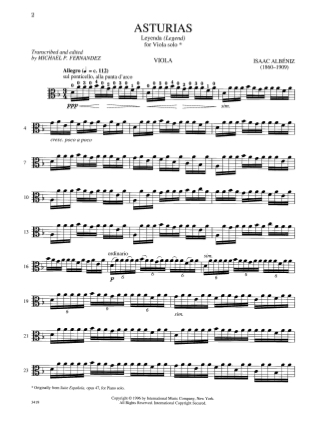 Asturias op.47 - ALBENIZ - Partition - Alto