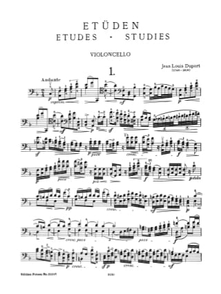 21 Etudes - Violoncelle - Jean Louis Duport - Partition - Violoncelle