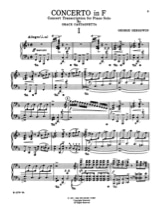 Concerto En Fa. Piano Seul - GERSHWIN - Partition - Piano