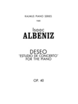 Deseo Op. 40 - ALBENIZ - Partition - Piano