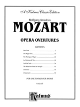 Opera Overtures. 4 Mains - MOZART - Partition - Piano